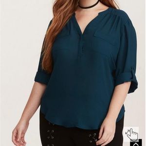 Torrid Harper 3/4 sleeve blouse size 2